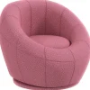 HOMCOM Loungesessel Drehbarer Plüschsessel