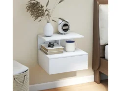 HOMCOM Tische^Nachttisch Hängend Beistelltisch für Schlafzimmer Wohnzimmer