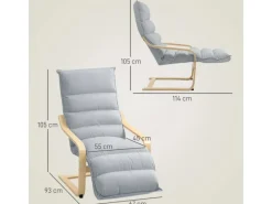 HOMCOM Relaxsessel Loungesessel Gepolstert Sessel mit Armlehne Lesesessel