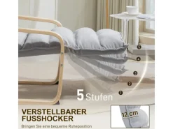 HOMCOM Relaxsessel Loungesessel Gepolstert Sessel mit Armlehne Lesesessel