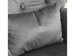 HOMCOM Schaukelsessel mit Hocker Samt Dunkelgrau 66L x 96B x 101H cm