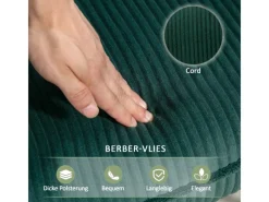 HOMCOM Stühle^Schaukelstuhl Kord Buchenholz Stahl Schaumstoff