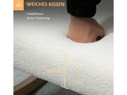 HOMCOM Sessel|Hocker^Schaukelstuhl mit Holzrahmen 60 x 81 x 71 cm