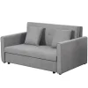 HOMCOM Schlafsofa 2-Sitzer mit Bettfunktion Rückenkissen 152 x 101 x 81cm