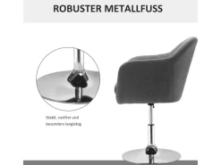 HOMCOM Sessel^Sessel mit Armlehne Polyester 60B x 60T x 79-91H cm