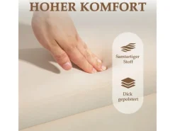 HOMCOM Sitzbank mit Stauraum Samt Holz 100L x 40B x 42H cm