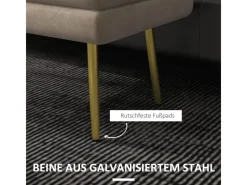 HOMCOM Sitzbänke^Sitzbank Polsterbank mit Stauraum Samtoptik 79 x 37 x 43 cm