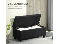 HOMCOM Sitzbank Polsterbank mit Stauraum Truhenbank 100 x 40 x 44 cm