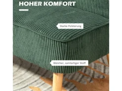 HOMCOM Sofas^Sofa 2 Sitzer Modern Couch für Wohnzimmer 117 x 56 x 77 cm
