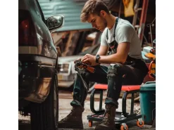 HOMCOM Kissen|Hocker^Werkstatthocker mit Ablage Gepolstert Sitzkissen Stahl Rot