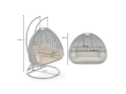 Home Deluxe Kissen^Hängesessel Twin Polyrattan