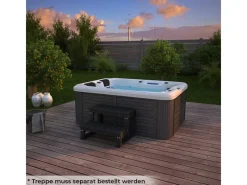 Home Deluxe Outdoor Whirlpool Beach Pure 210 x 155 x 83 cm Dunkelgrau-Weiß