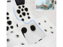 Home Deluxe Outdoor Whirlpool Beach Pure 210 x 155 x 83 cm Dunkelgrau-Weiß