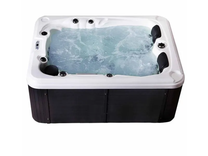 Home Deluxe Outdoor Whirlpool Beach Pure 210 x 155 x 83 cm Dunkelgrau-Weiß