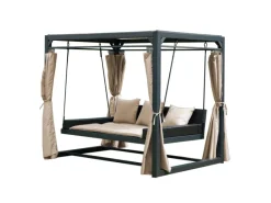 Home Deluxe Pavillon Provence 236 cm x 180 cm x 210 cm mit Gartenliege