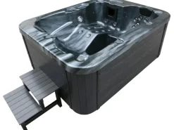 Home Deluxe Insektenschutz^Whirlpool Black Marble für 3 Personen 210 x 160 x 85 cm