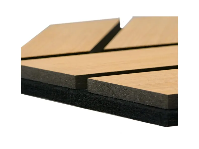 Homestyle4u Bastelzubehör^Akustikpaneele Natur 30 x 26 cm 5 Stück Hexagon Wandpaneele Holz