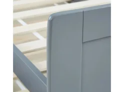 Homestyle4u Betten^Ausziehbett 90 x 200 cm Grau 2506