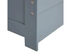 Homestyle4u Betten^Ausziehbett 90 x 200 cm Grau 2506