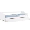 Homestyle4u Ausziehbett 90 x 200 cm Weiß 1420