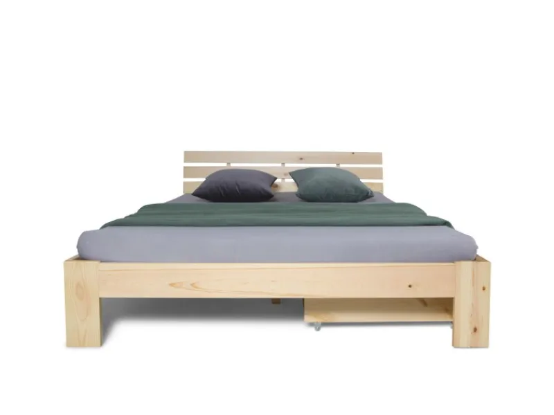 Homestyle4u Betten^Bettkasten in Braun 173x16x63 cm 1910