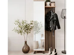 Homestyle4u Möbelserien^Garderobe Flurgarderobe mit Spiegel Flurmöbel Garderobenpaneel