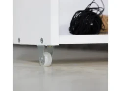 Homestyle4u Betten|Leitern^Hochbett 90x200 in Weiß mit Schreibtisch 1880