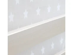 Homestyle4u Leitern|Betten^Hochbett 90x200 mit Vorhang in Sterne 1888