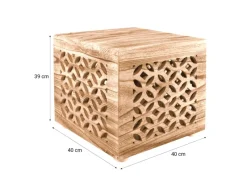 Homestyle4u Tische|Hocker^Hocker Holzhocker Beistelltisch Holz 1773