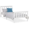 Homestyle4u Betten^Holzbett 90 x 200 cm Weiß 1416