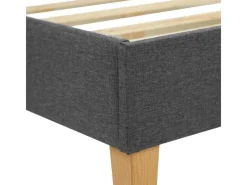 Homestyle4u Betten^Polsterbett mit Matratze 90x200 Grau