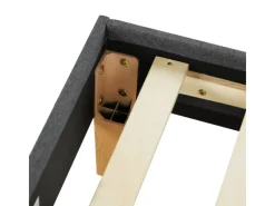 Homestyle4u Betten^Polsterbett mit Matratze 90x200 Grau