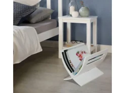 Homestyle4u Bücherregale^Zeitungsständer Magazinhalter Holz Weiß