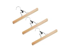 Aufbewahrung^Hosenspanner Holz 3er-Pack
