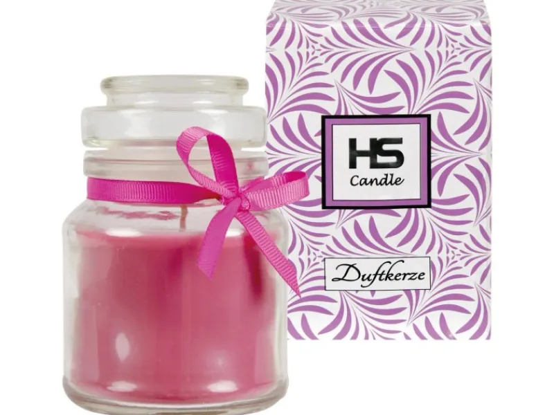 HS Candle Windlichter^Duftkerze & Bonbon Glas Ø7cm Lavendel