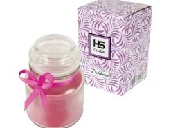 HS Candle Windlichter^Duftkerze & Bonbon Glas Ø7cm Lavendel