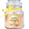 HS Candle Kerzen^Duftkerze & Glas Neujahr Creme Bonbon 30h
