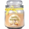 HS Candle Duftkerze & Glas Neujahr Creme Bonbon 70h