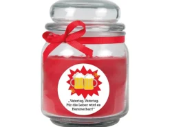 HS Candle Windlichter|Kerzen^Duftkerze & Glas Vatertag Rot Rose