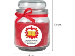 HS Candle Windlichter|Kerzen^Duftkerze & Glas Vatertag Rot Rose
