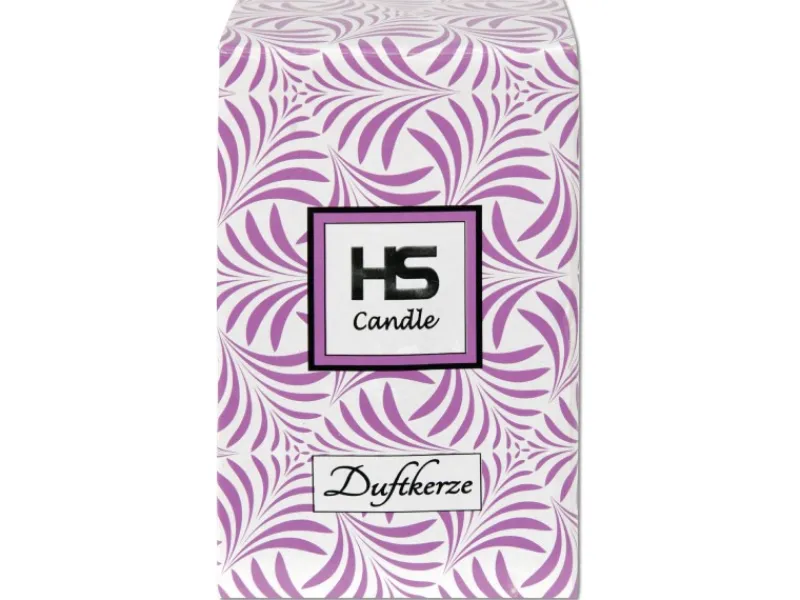 HS Candle Kerzen^Duftkerze & Glas Weihnachten Lila Bonbon 110h