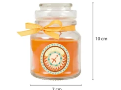 HS Candle Duftkerze & Glas Sternzeichen Honigmelone 30 Stunden Schütze