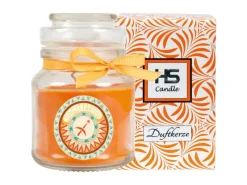 HS Candle Duftkerze & Glas Sternzeichen Honigmelone 30 Stunden Schütze