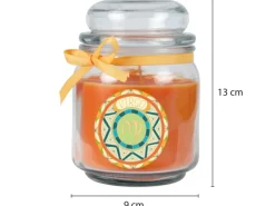 HS Candle Duftkerze & Glas Sternzeichen Honigmelone 70 Stunden Jungfrau