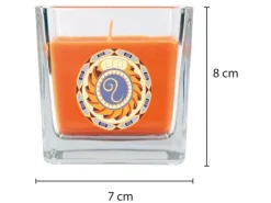 HS Candle Windlichter^Duftkerze & Glas Sternzeichen Honigmelone 50 Stunden Löwe