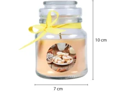 HS Candle Kerzen^Duftkerze & Glas Weihnachten Creme Bonbon 30h
