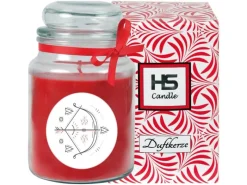 HS Candle Windlichter^Duftkerze & Glas Sternzeichen Rose 110 Stunden Schütze
