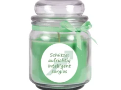HS Candle Windlichter^Duftkerze & Glas Sternzeichen Coconut Limes 70 Stunden Schütze