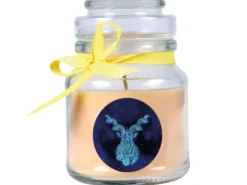 HS Candle Kerzen^Duftkerze & Glas Sternzeichen Vanille 30 Stunden Steinbock