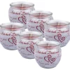 HS Candle Kerzen^Duftkerzen Sprüche 6er Pack Ich Liebe Dich